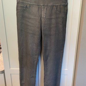 Spanx Jeans - Metallic Silver Size Large